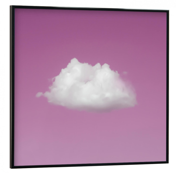 Poster mit schwarzem Rahmen 30x30 cm "Lonely Cloud" artboxONE - Natur,Abstrakt - Pink,Cloud,Sky,Happy,Nice,Wolke,Himmel,Wetter,Natur,Nature,Weather