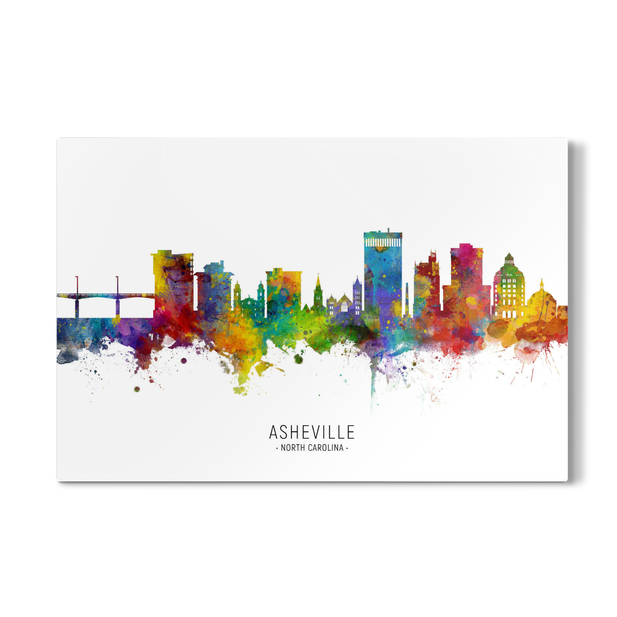 Galerie-Print "Asheville Skyline txt" 75x50 cm artboxONE