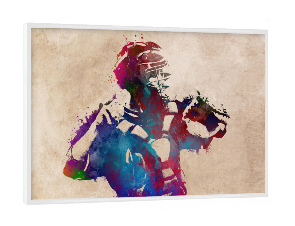 Poster mit weißem Rahmen "Baseball sport art" artboxONE - Sport