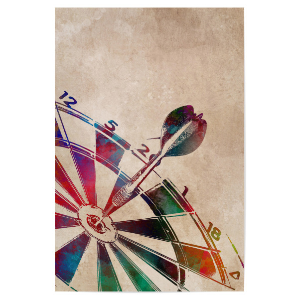 Poster "Dart sport art" artboxONE - Sport - Dart,Darts,Sport,Sports,Digital,Art,Active,Dartscheibe,Pfeile,Dartpfeile,Game,Spiel,Ziel,Aim,Arrow