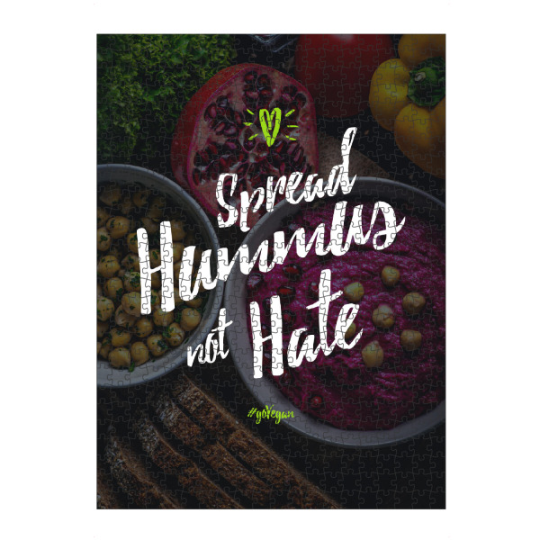 Puzzle Ravensburger "Spread Hummus, not hate!" artboxONE - Typografie,Lustig