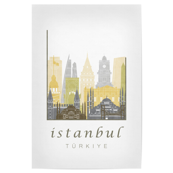 Poster "Istanbul skyline desert" artboxONE - Architektur,Städte / Istanbul