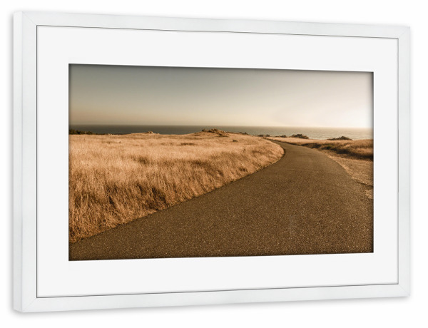 Poster mit Rahmen weiß "Seattle Meeresstraße" artboxONE - Natur,Reise,Reise / Strand und Meer