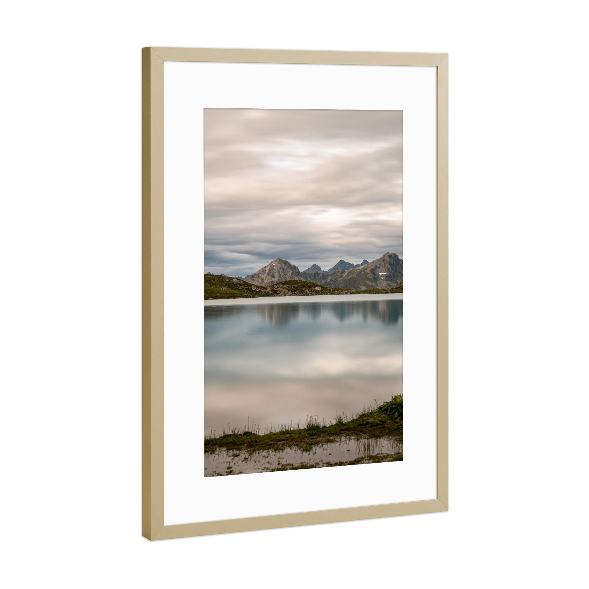 Poster mit Rahmen Gold "Silver Mirror" artboxONE - Natur,Reise / Länder