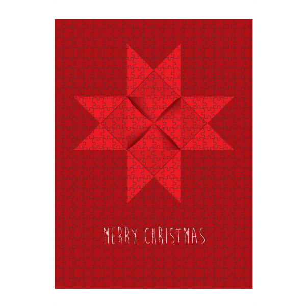 Puzzle Ravensburger "Christmas star, red on red" artboxONE - Geometrie,Weihnachten