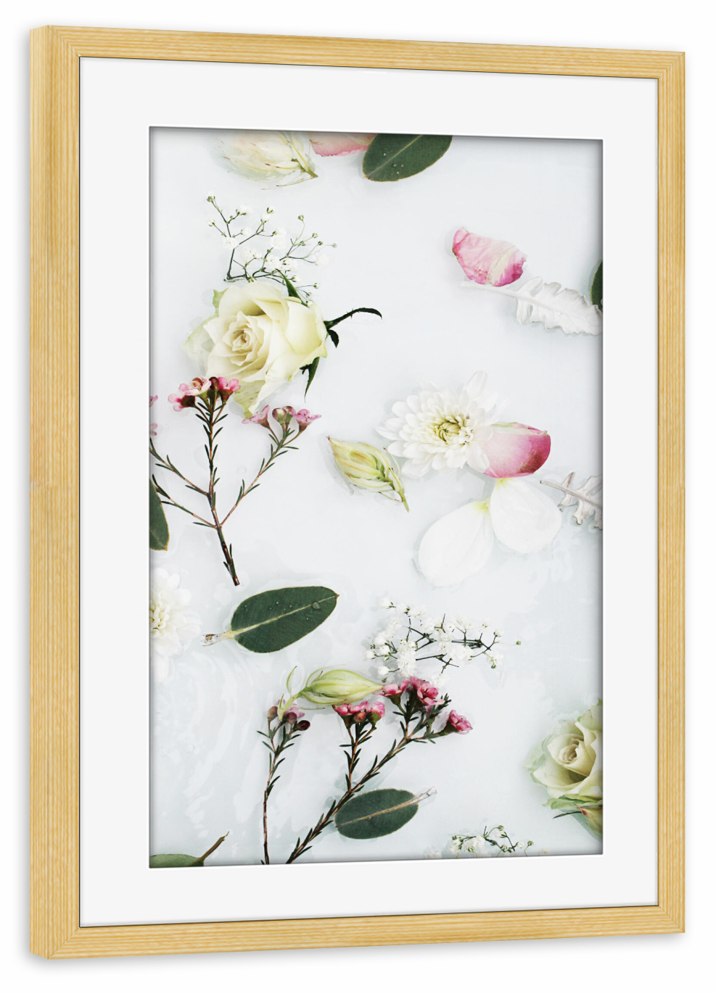 Poster mit Rahmen kiefer "Beautiful Abstract Floral Pattern" artboxONE - Natur,Floral,Für Mama