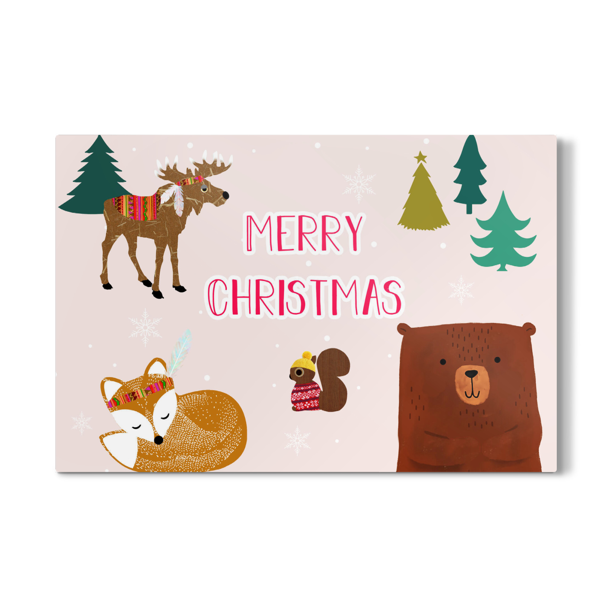 Galerie-Print "Merry Xmas mit Bär" 30x20 cm artboxONE
