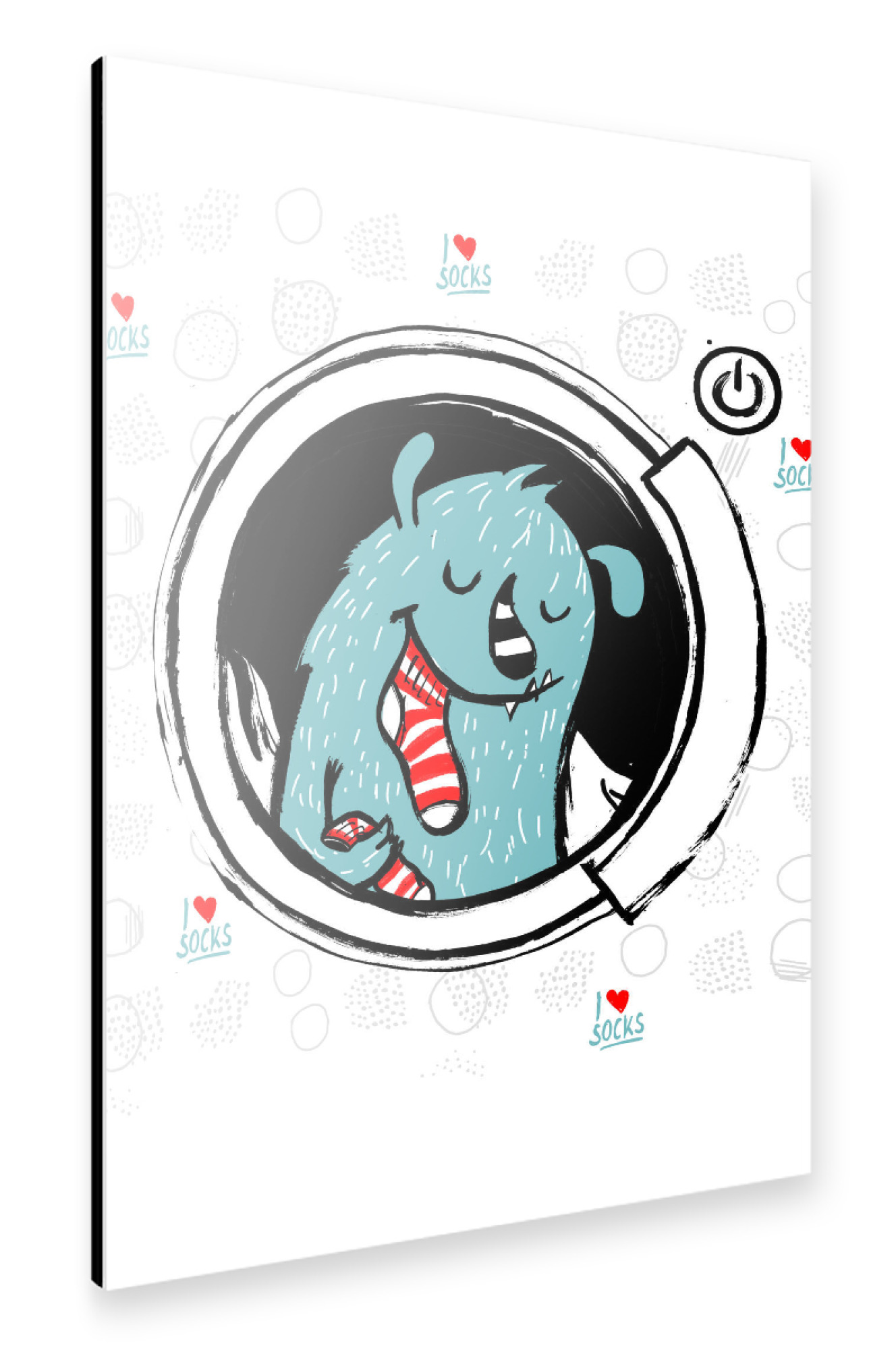 Alu-Dibond "Yummi Socks" 75x50 cm artboxONE