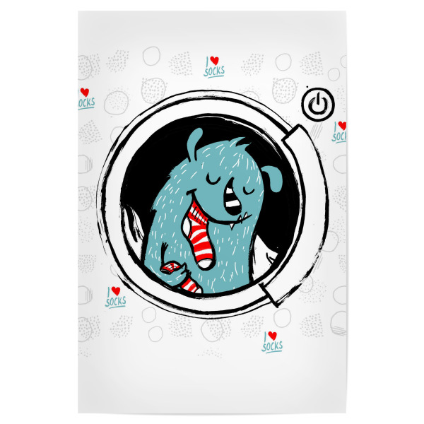Poster "Yummi Socks" artboxONE - Für Kinder,Comic,Streetart