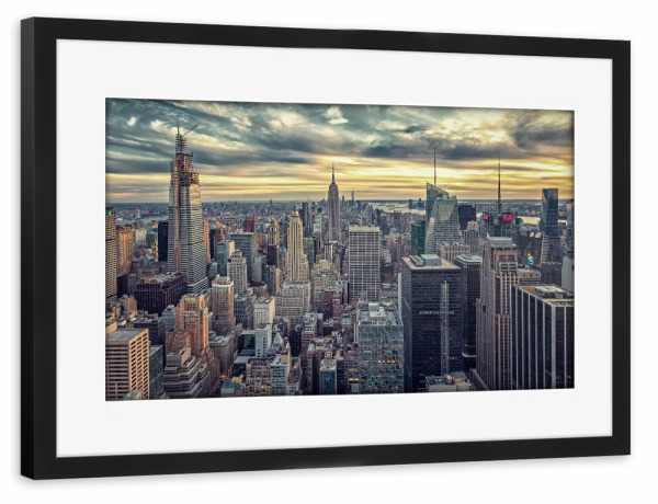 Poster mit Rahmen schwarz "Manhattan View" artboxONE - Städte,Städte / New York,Reise,Architektur,Reise / Länder