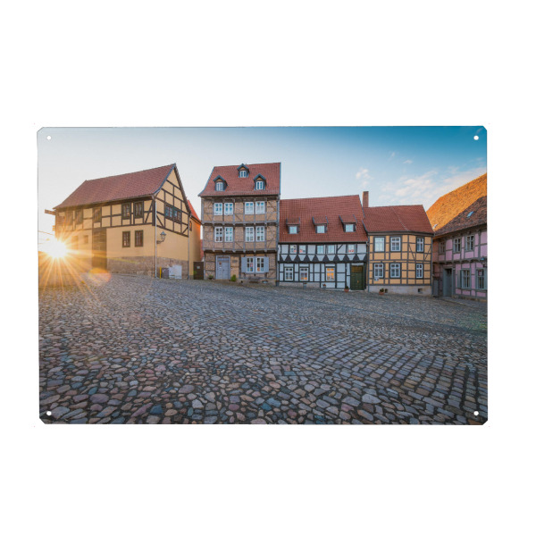 Holzbild "Fachwerk in Quedlinburg" artboxONE - Städte,Architektur