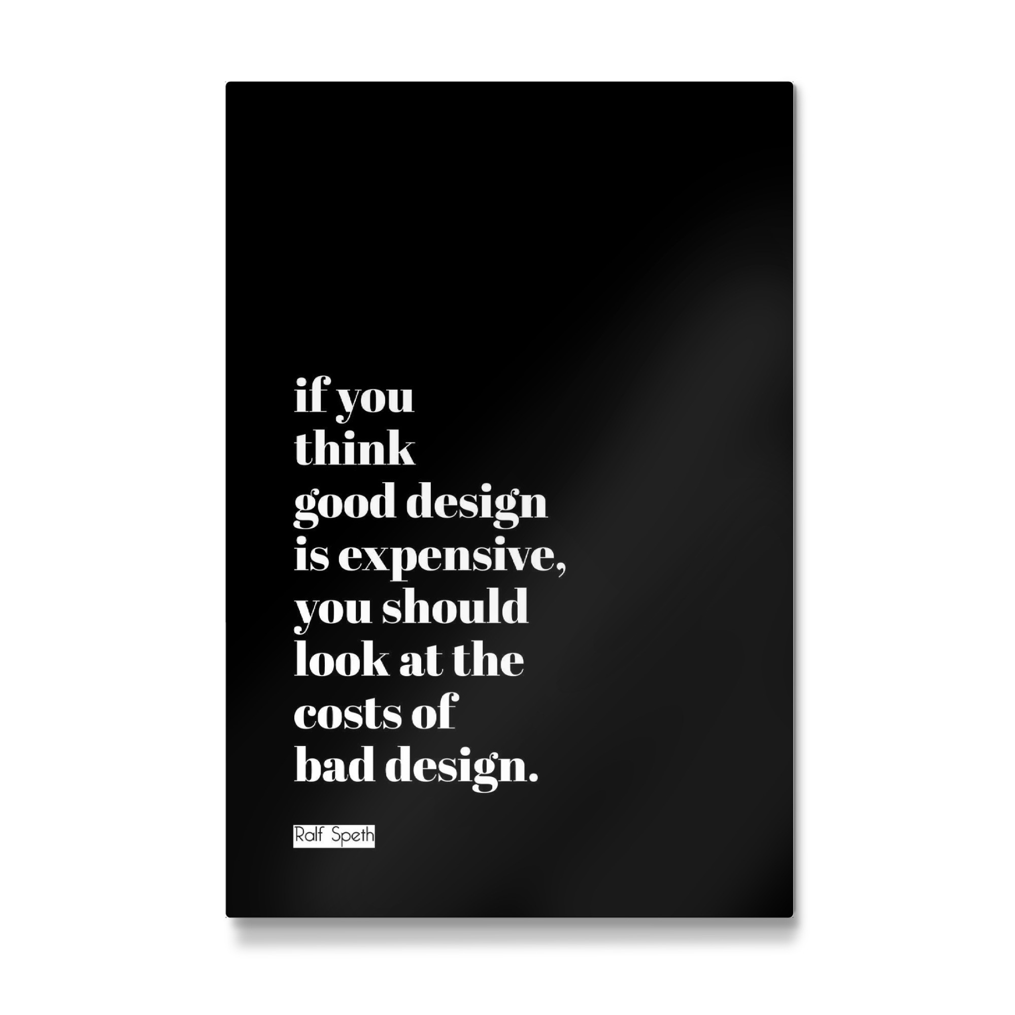 Galerie-Print "Expensive Design (black)" 75x50 cm artboxONE