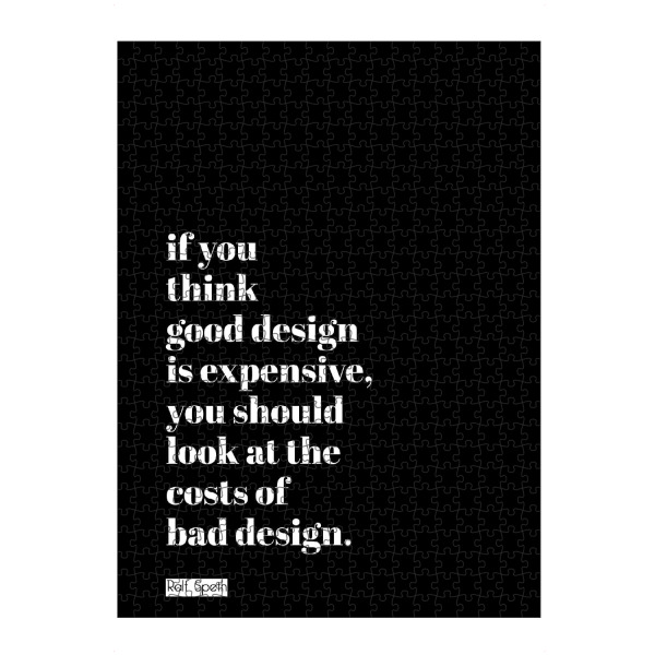 artboxONE Puzzle "Expensive Design (black)" artboxONE - Typografie,Schwarzweiß - Design,Ui,Ux,Web,Typo,Typography,Typografie - Bild design
