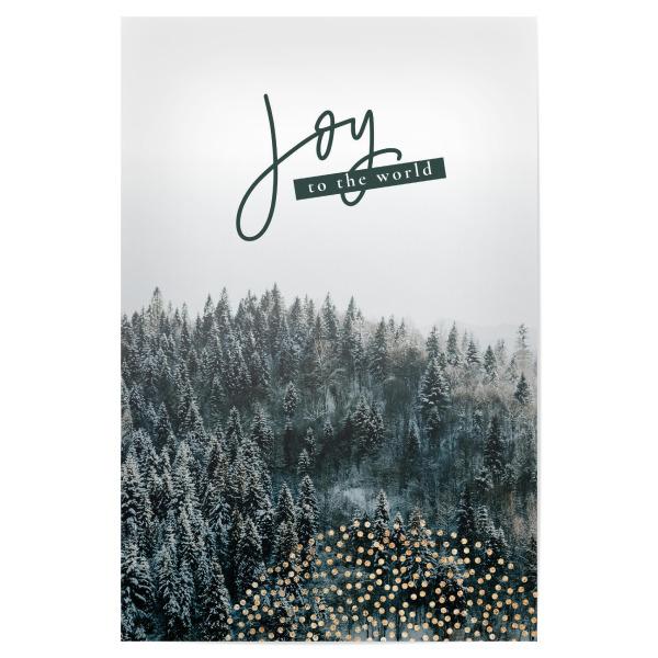 Poster 30x20 cm "Joy to the world!" artboxONE - Typografie,Natur,Weihnachten
