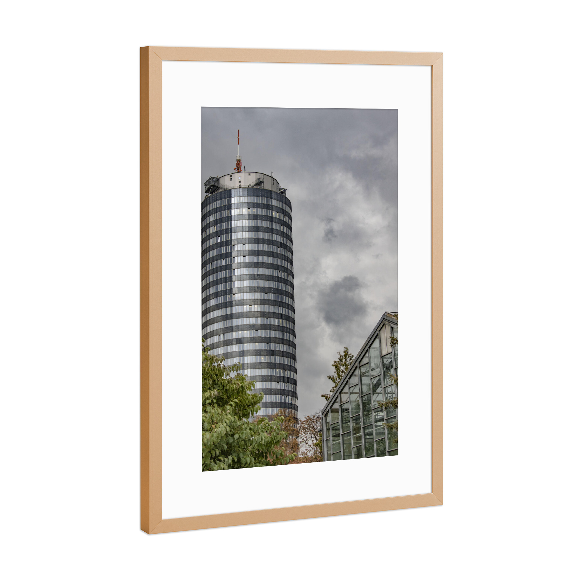Poster mit Rahmen Kupfer "JenTower" artboxONE - Natur,Reise,Architektur