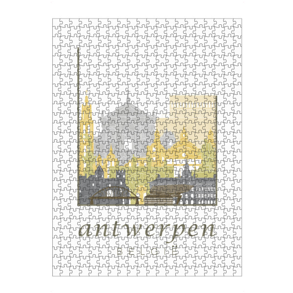 Puzzle Ravensburger "Antwerp skyline desert" artboxONE - Städte,Architektur