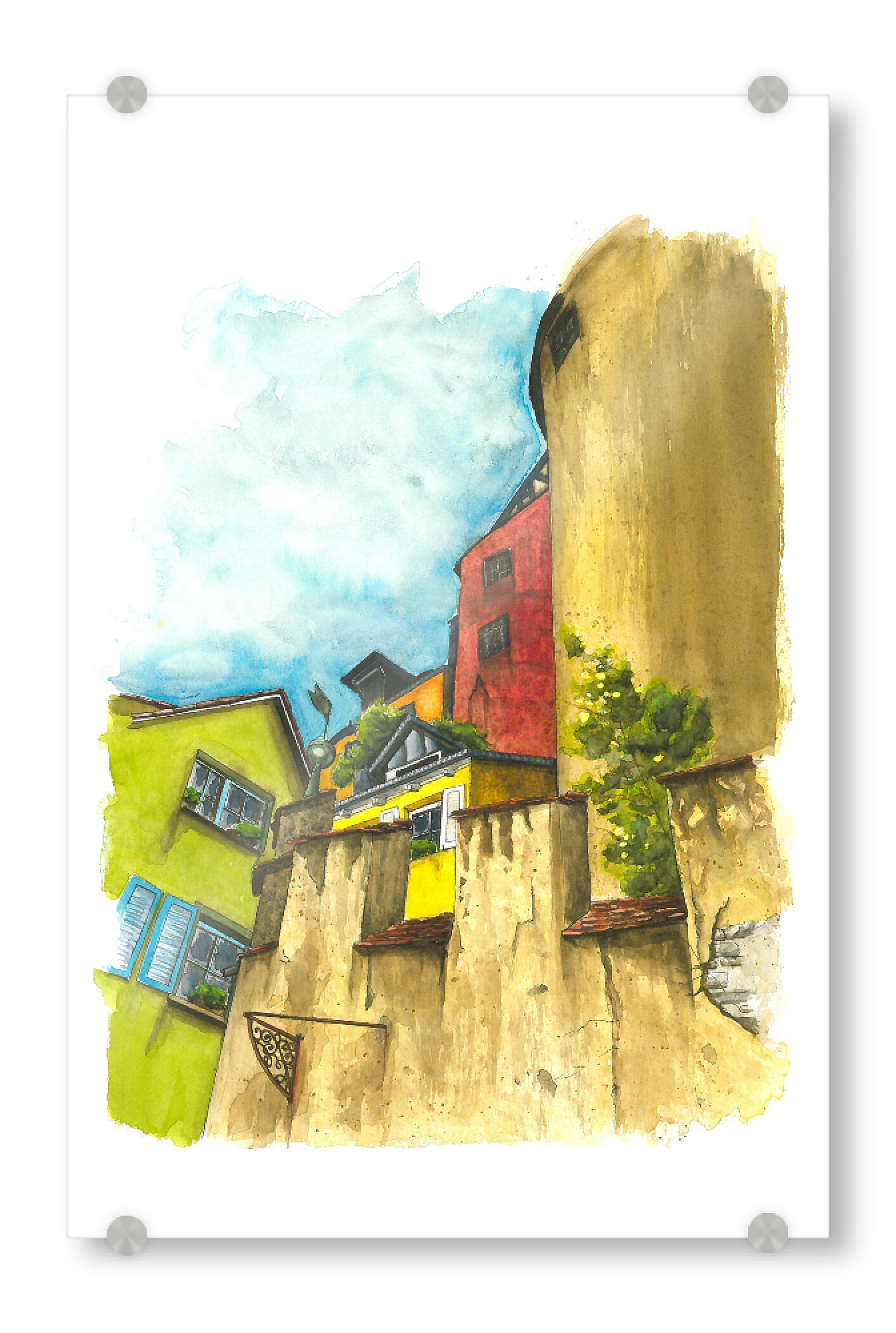 Acrylglasbild "Old Wall" artboxONE - Architektur