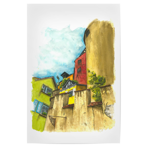 Poster "Old Wall" artboxONE - Architektur