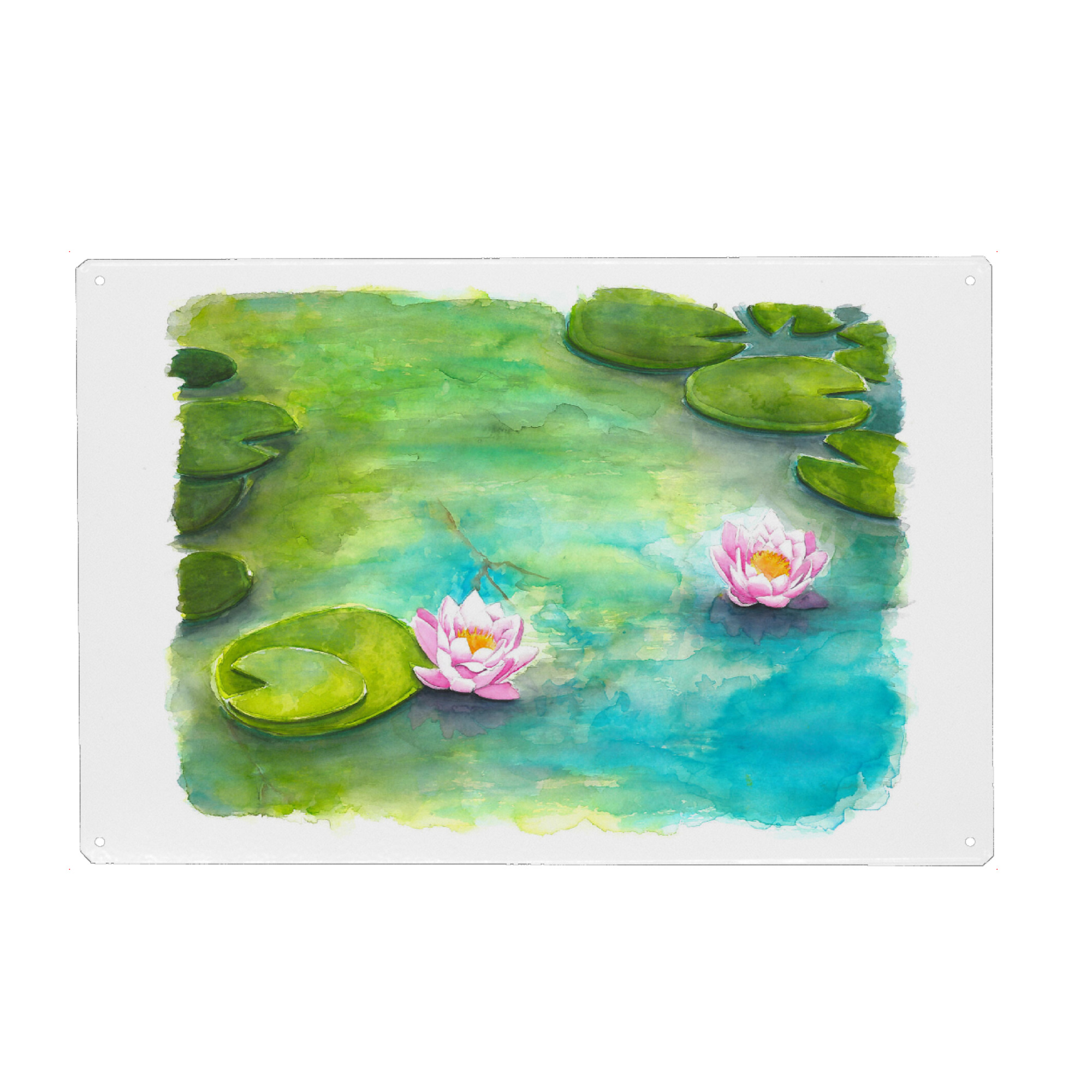 Metall Poster "Water lilies" artboxONE - Natur,Floral