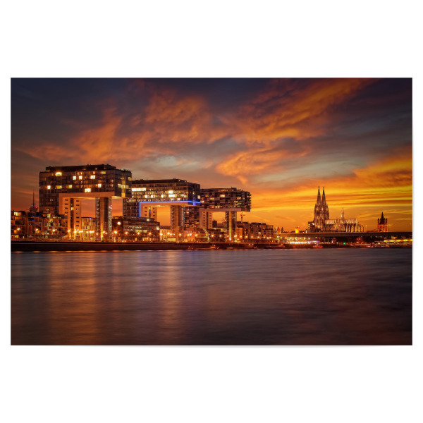 Poster 30x20 cm "Köln bei Sonnenuntergang" artboxONE - Städte,Städte / Köln,Reise,Architektur