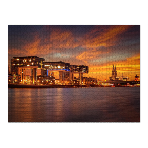 Puzzle Ravensburger "Köln bei Sonnenuntergang" artboxONE - Städte,Städte / Köln,Reise,Architektur