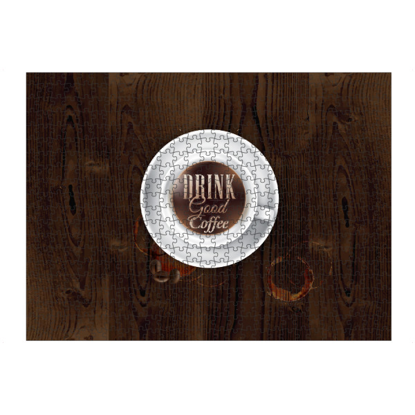 artboxONE Puzzle "Coffee cup dark wood" artboxONE - Essen & Trinken - Cup,Coffee,Dark,Wood,Espresso,Hot,Tasty,Kaffee,Tasse - Bild cup