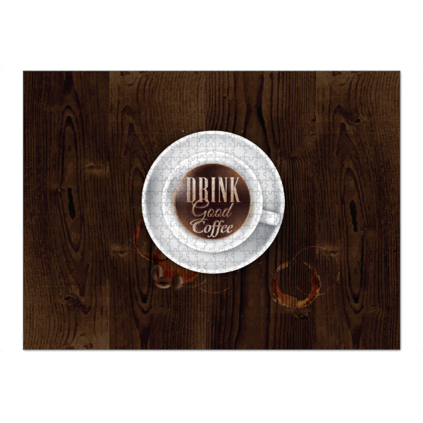 Puzzle Ravensburger "Coffee cup dark wood" artboxONE - Essen & Trinken - Cup,Coffee,Dark,Wood,Espresso,Hot,Tasty,Kaffee,Tasse - Bild cup