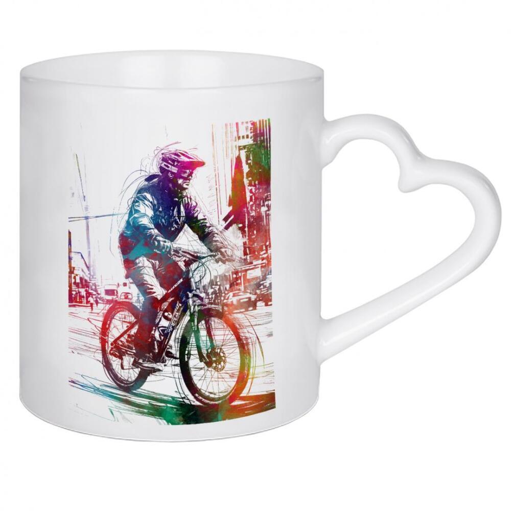 Herztasse "Citybike Sportart C" artboxONE - Sport,Sport / Sommerspiele - Fahrrad,Radfahren,Fahrrad,Biker,Radfahrer,Grafik