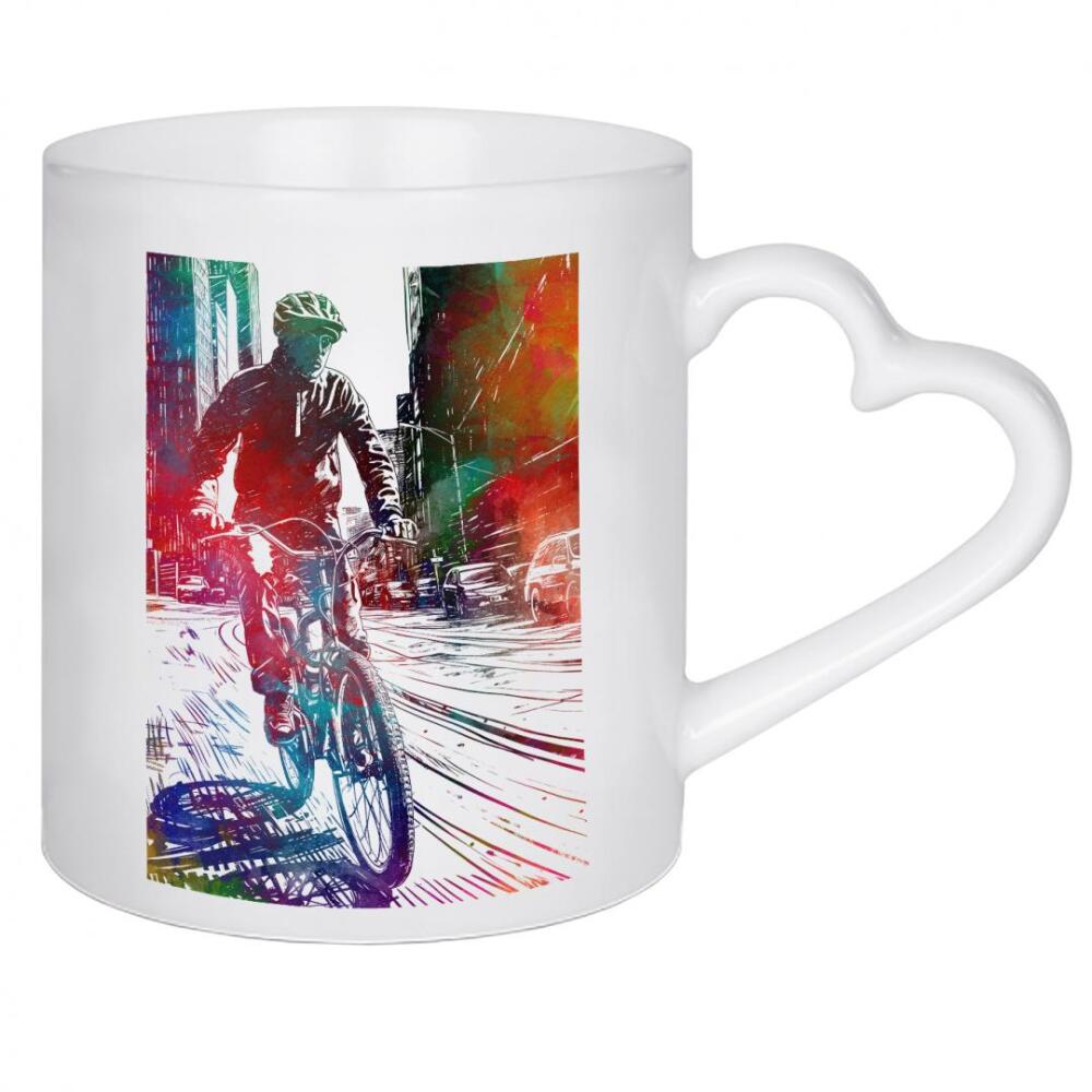 Herztasse "Citybike Sportart F" artboxONE - Sport,Sport / Motivation - Fahrrad,Radfahren,Fahrrad,Biker,Radfahrer,Grafik