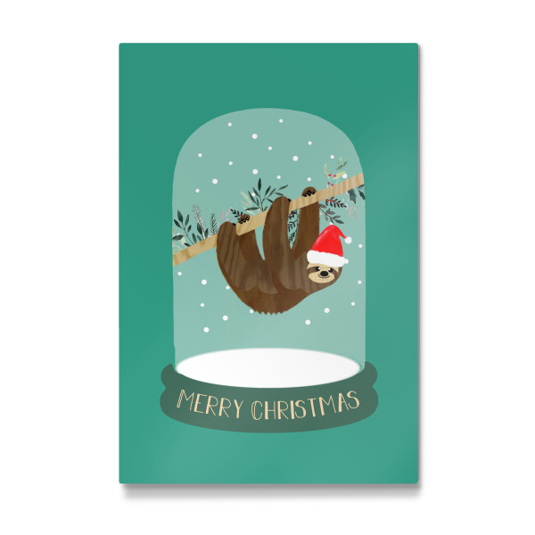 Galerie-Print "Faultier Schneekugel" 30x20 cm artboxONE