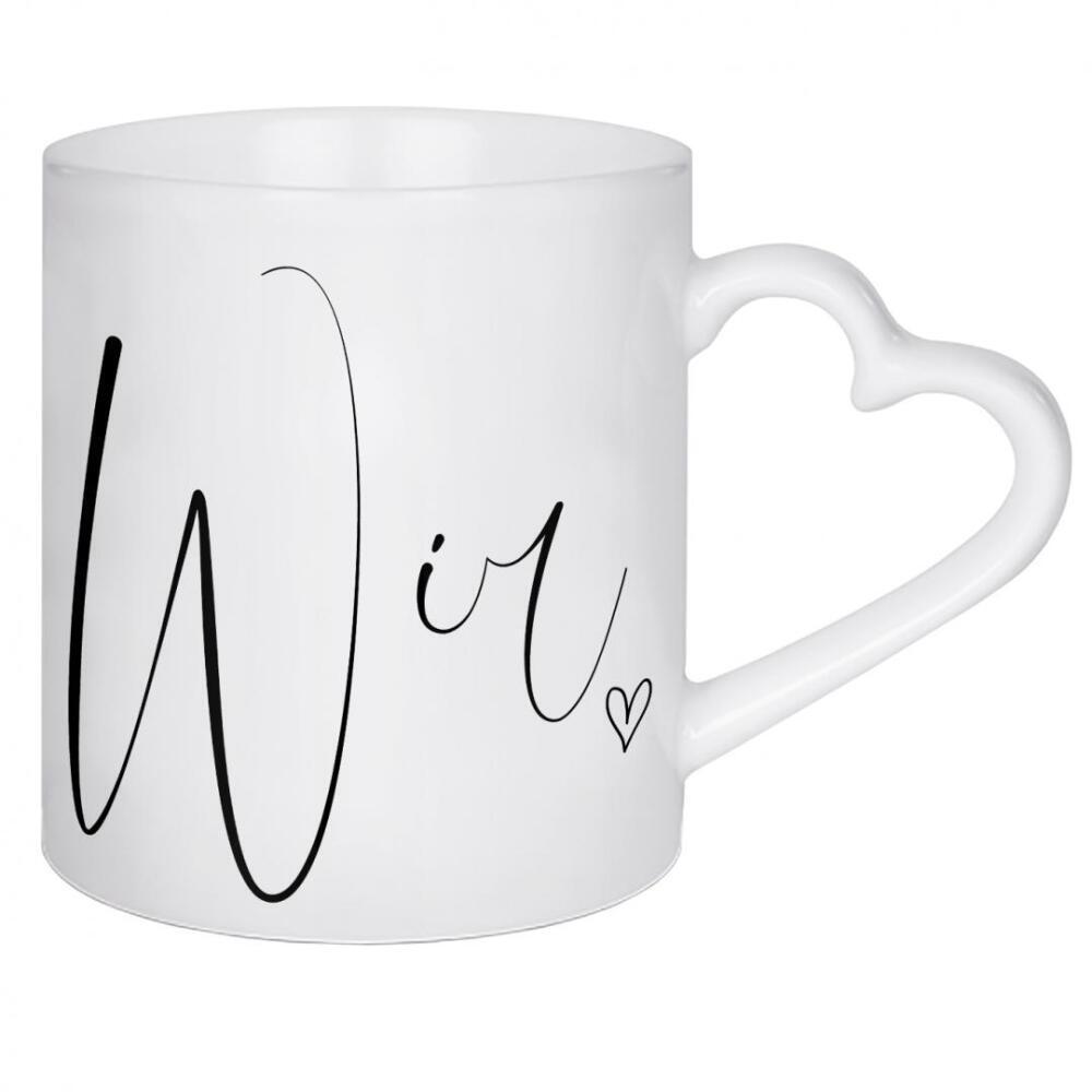 Herztasse "Wir - Typografie" artboxONE - Typografie,Liebe,Für Mama,Für Papa