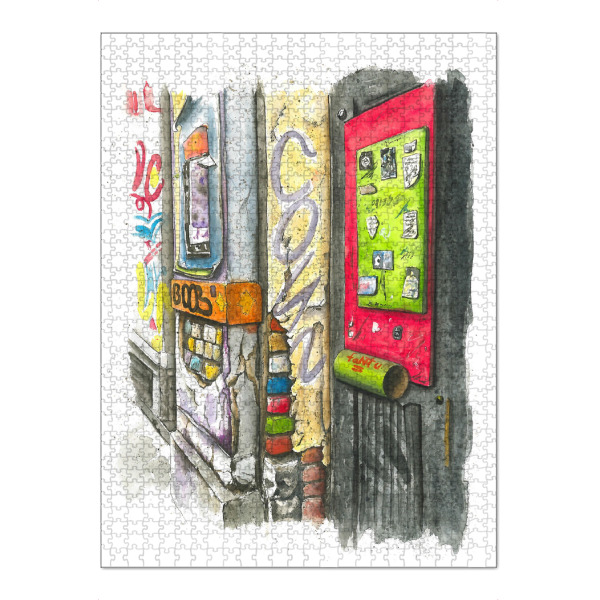 Puzzle Ravensburger "Graffiti Town" artboxONE - Städte,Architektur,Streetart