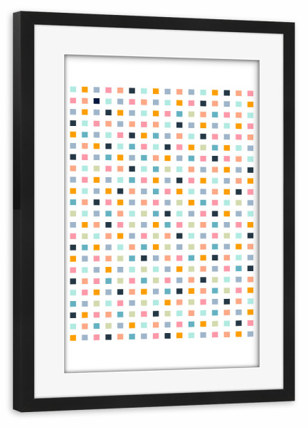 Poster mit Rahmen schwarz "Rainbow Cube Pattern" artboxONE - Abstrakt,Geometrie