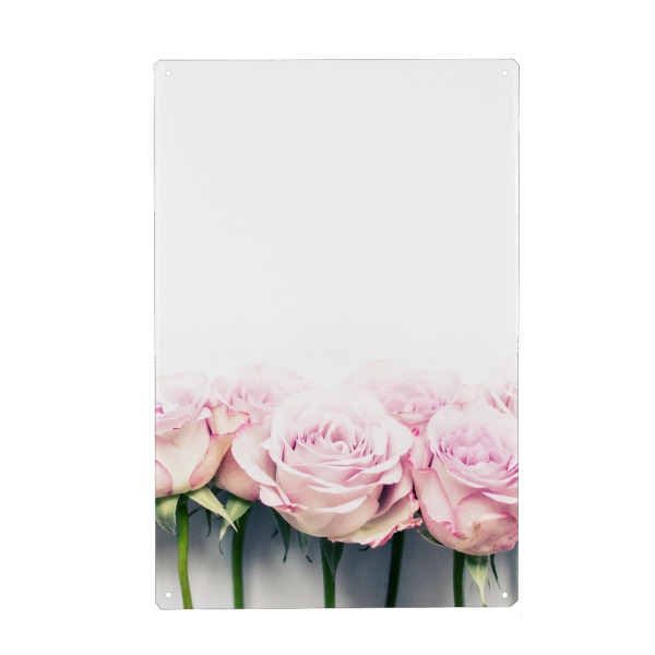 Metall Poster "Rosarote Rosen" artboxONE - Natur,Floral,Liebe