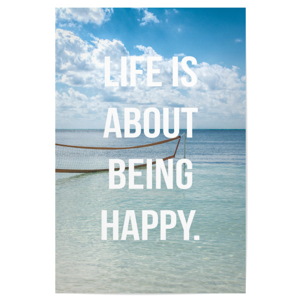Poster "Being Happy" artboxONE - Typografie,Natur,Reise / Strand und Meer