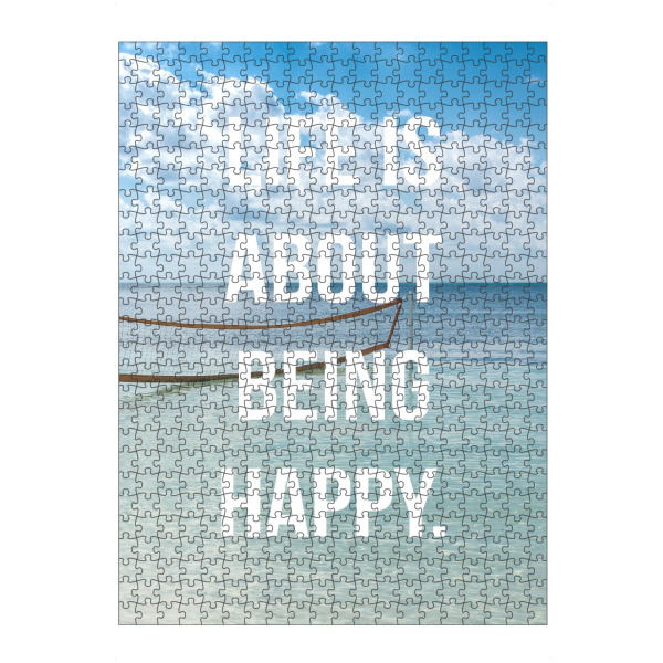 Puzzle Ravensburger "Being Happy" artboxONE - Typografie,Natur,Reise / Strand und Meer