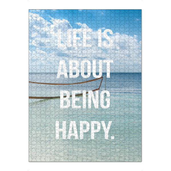 Puzzle Ravensburger "Being Happy" artboxONE - Typografie,Natur,Reise / Strand und Meer