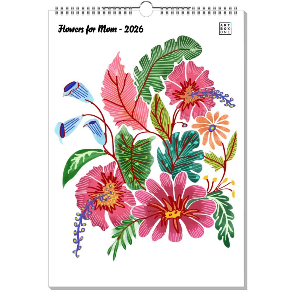 artboxONE Wandkalender A3 2025 Flowers for Mom Mama