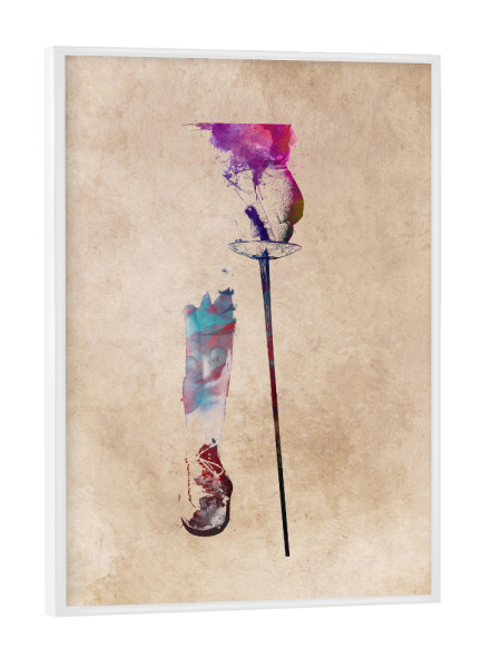 Poster mit weißem Rahmen "Fencing art" artboxONE - Sport