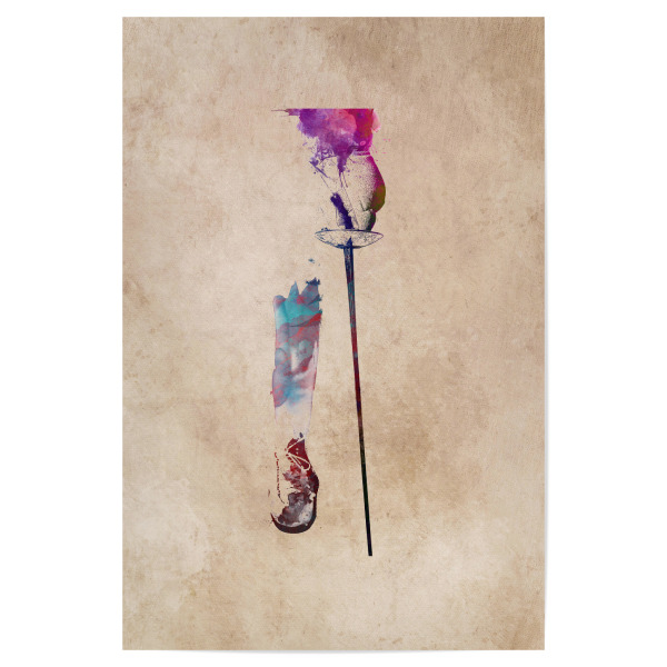 Poster 30x20 cm "Fencing art" artboxONE - Sport - Fence,Fencing,Sports,Fencing sport,Digital art,Fechten,Sport,Fecht,Olympic,Olympisch,Olympia