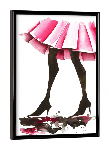 Poster mit schwarzem Rahmen "Boots" artboxONE - Abstrakt,Schwarzweiß,Fashion