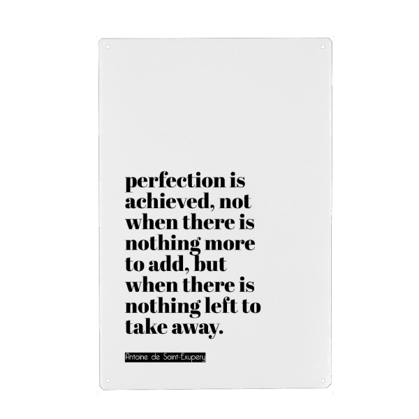 Holzbild "Perfection" artboxONE - Typografie,Schwarzweiß - Design,Perfection,Ui,Ux,Quote,Typografie,Typo,Typography