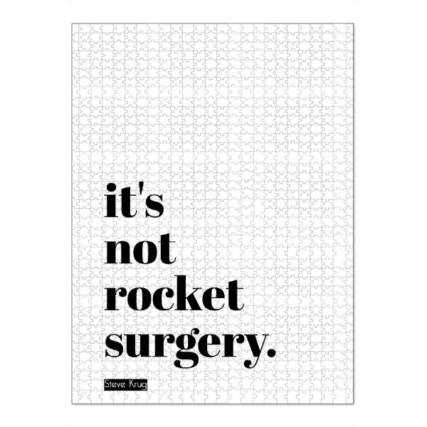 Puzzle Ravensburger "It's not rocket surgery" artboxONE - Typografie,Schwarzweiß