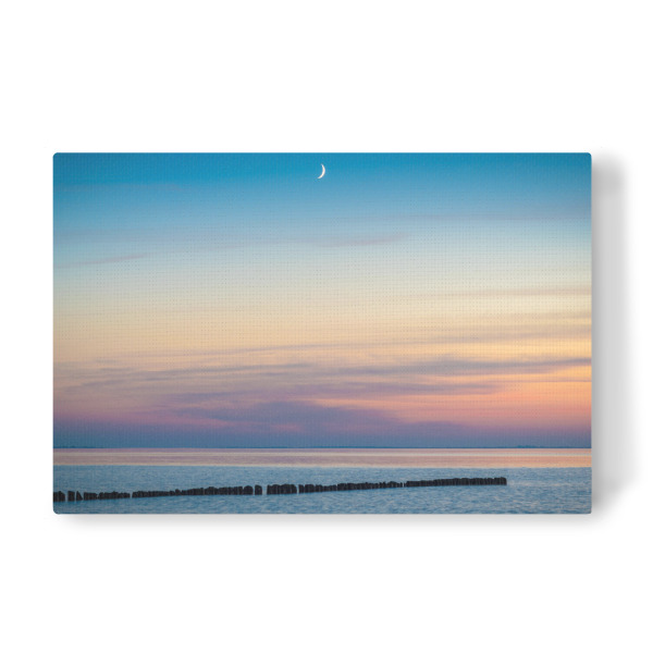 Leinwandbild "Mondsichel über Ostsee" artboxONE - Reise / Strand und Meer
