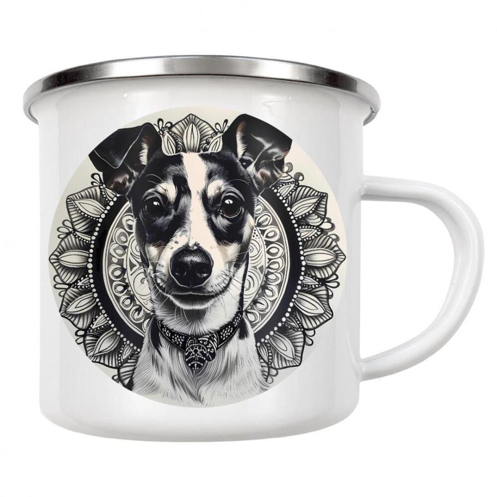 Emaille Tasse "Mandala - Hund" artboxONE - Natur,Tiere,Abstrakt