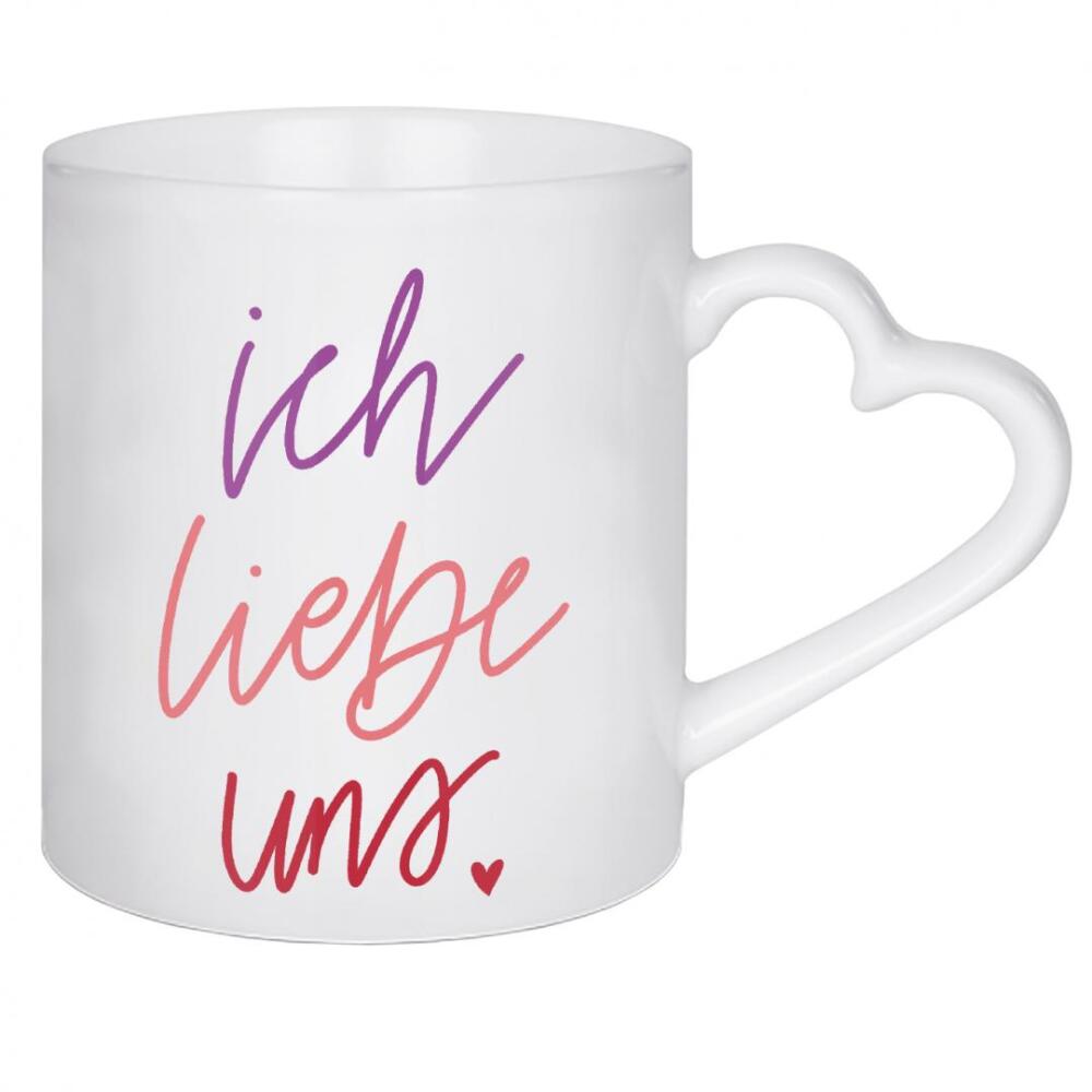 Herztasse "Ich liebe uns lettering" artboxONE - Typografie,Liebe