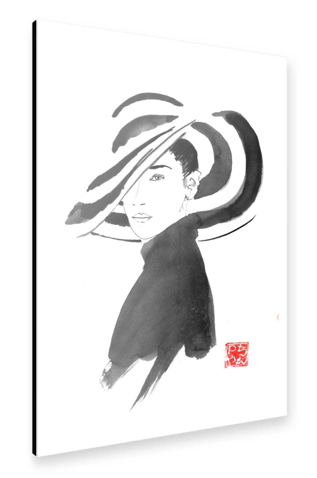 Alu-Dibond "Fashion hat" 30x20 cm artboxONE
