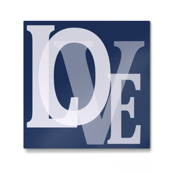 Galerie-Print "Text Of LOVE Deep Blue" 30x30 cm artboxONE