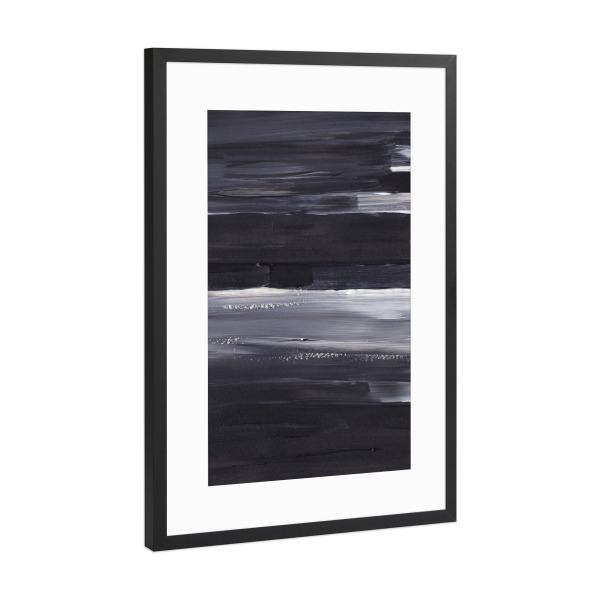 Poster mit Rahmen Schwarz (Metallic) "Shades of Blue" artboxONE - Abstrakt