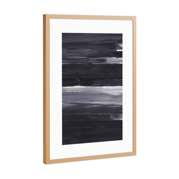 Poster mit Rahmen Kupfer "Shades of Blue" artboxONE - Abstrakt - Pinselstriche,Acryl,Abstrakte kunst,Classic blue,Pantone 2020,Abstract,Abstrakt